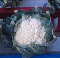 cauliflower on a rack